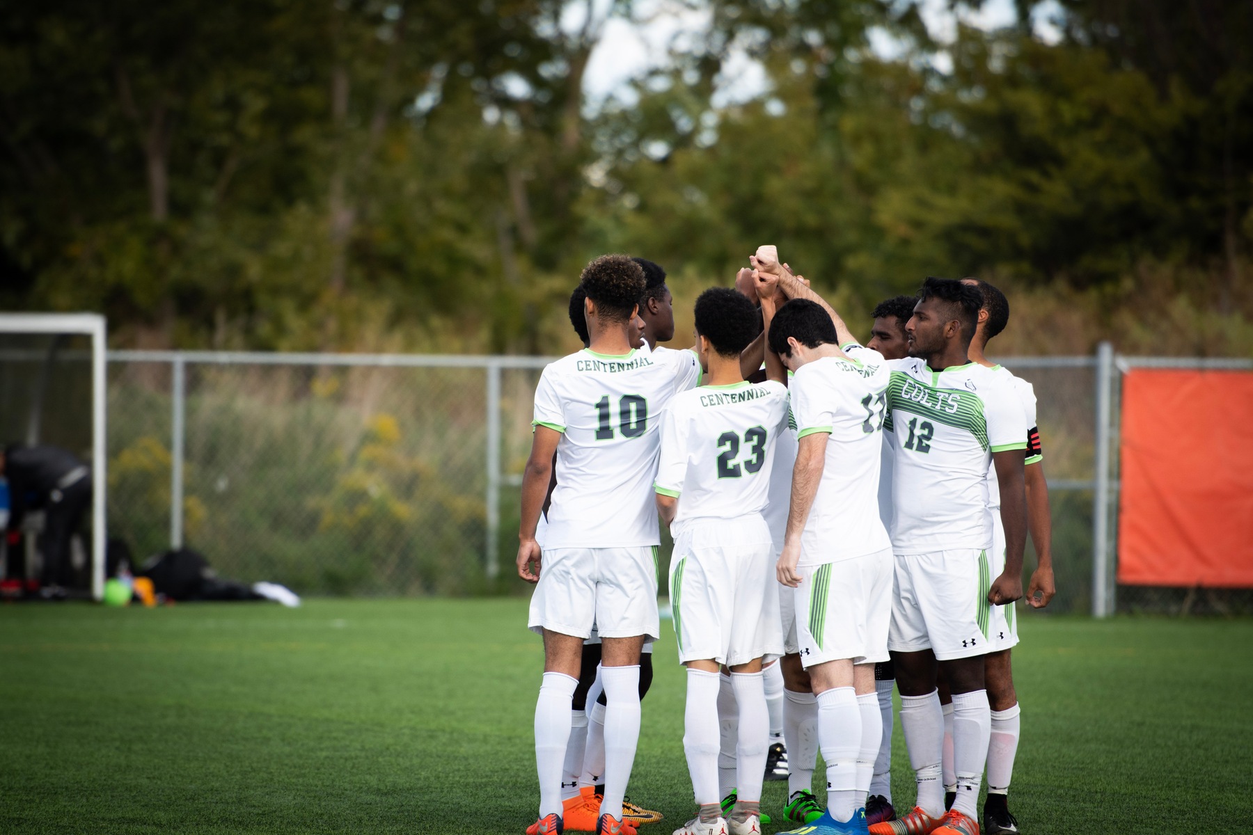 The team's camaraderie looks to propel them to a historic victory against the Sheridan Bruins tonight at home. (Via Dulay/Sports Information Officer) 